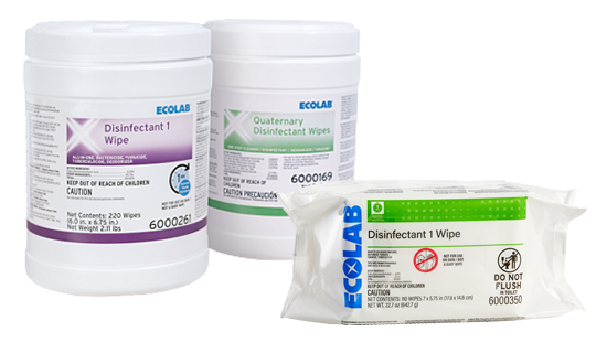 3 Ecolab Wipes: EPA-approved
