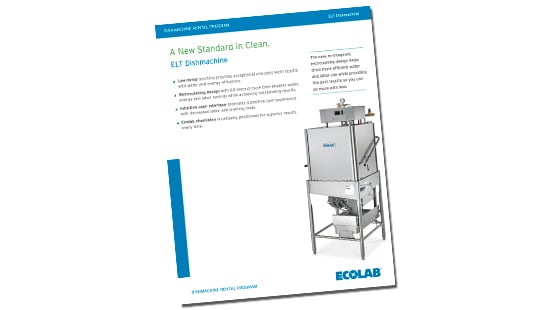 Ecolab sales dish machines