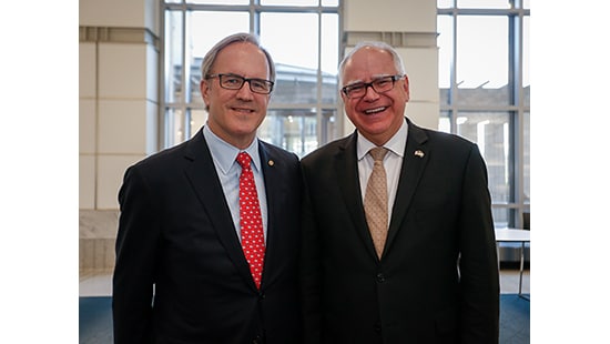 Ecolab Chairman and CEO Doug Baker and Minnesota Governor Tim Walz